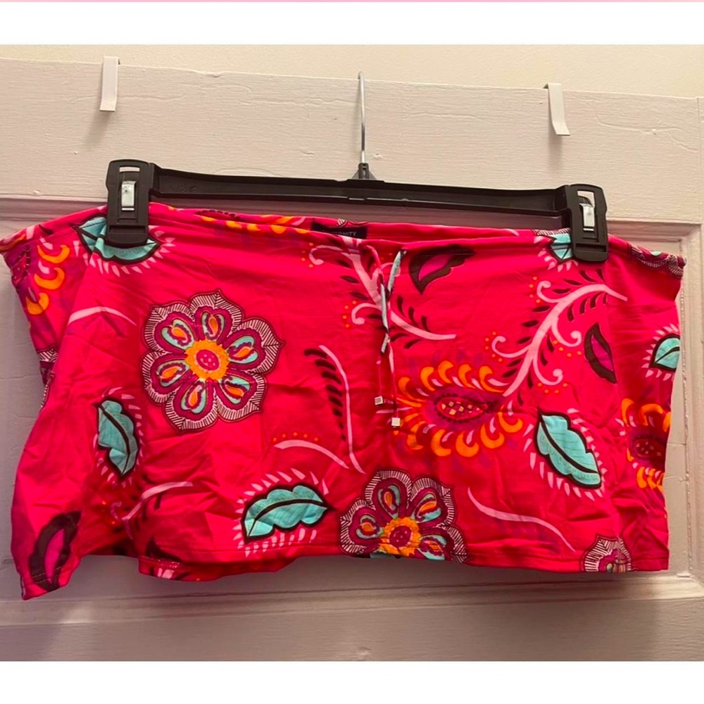 Vintage Summer of ‘05 Gap Hot Pink Paisley Micro Mini Skirt w/ Ties